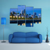 Skyline of Panama City at blue hour multi panel canvas wall art