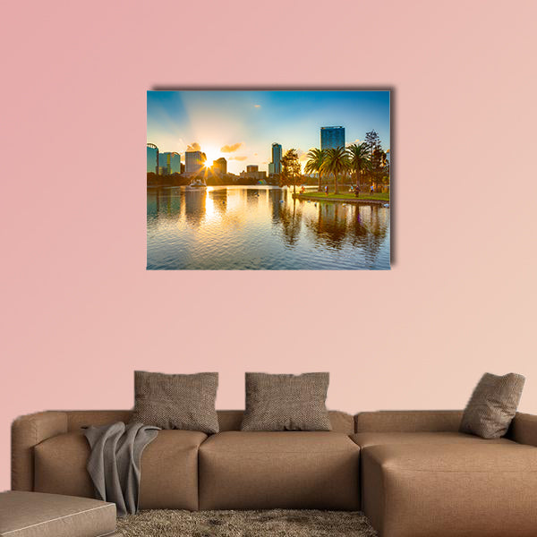 Sunset at Orlando Multi panel canvas wall art