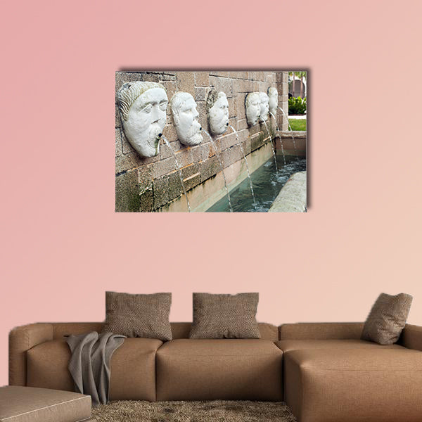 City fountain in the park, Saint Augustine, Florida Multi panel canvas wall art
