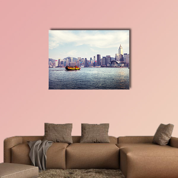 Hong Kong harbor multi panel canvas wall art