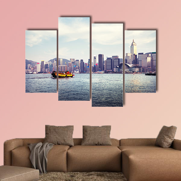 Hong Kong harbor multi panel canvas wall art