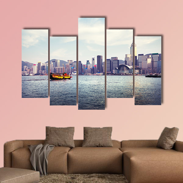 Hong Kong harbor multi panel canvas wall art