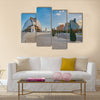 Opera house of City of Arts & Sciences complex in Valencia in sunset light multi panel canvas wall art