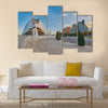 Opera house of City of Arts & Sciences complex in Valencia in sunset light multi panel canvas wall art