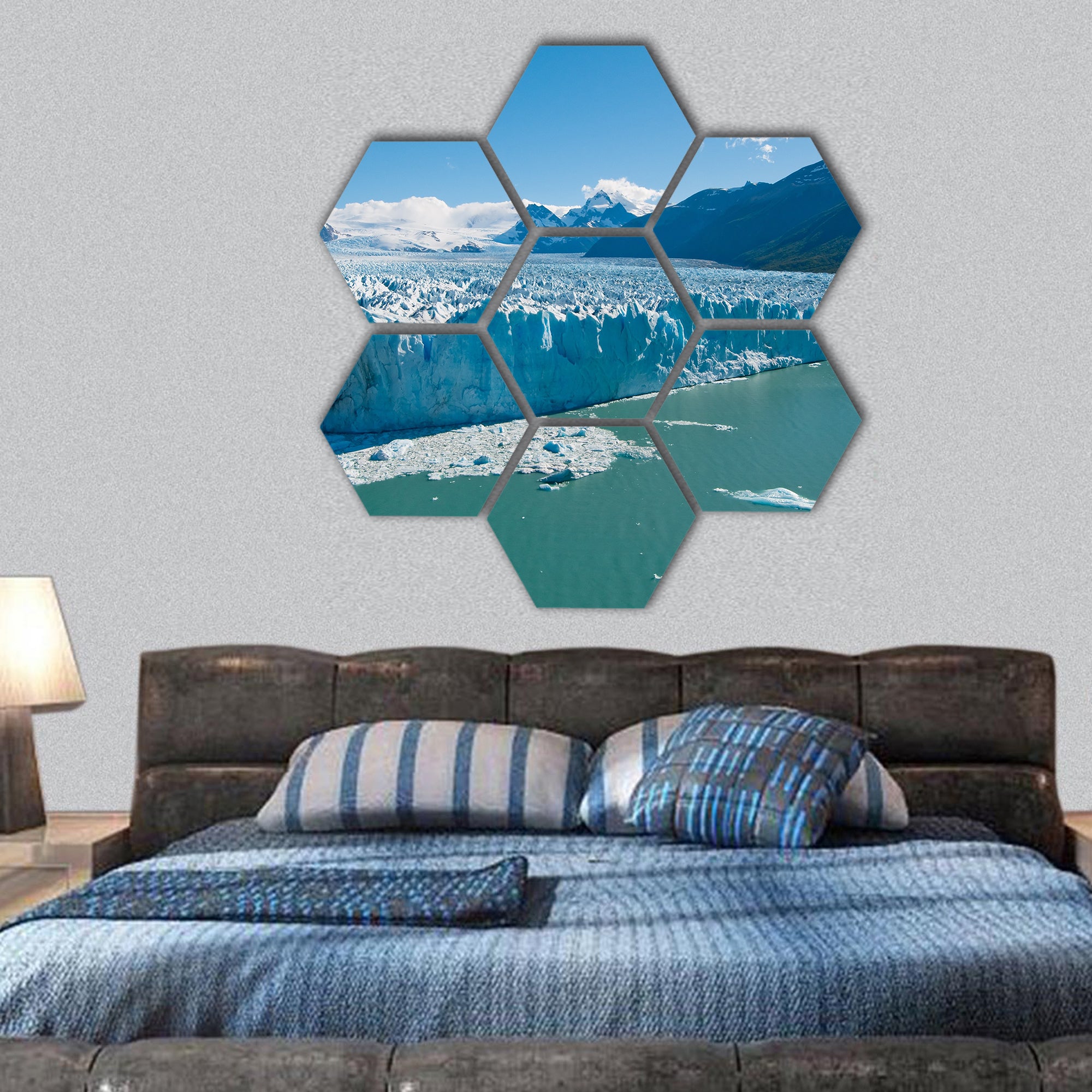 Perito Moreno Glacier, Argentina hexagonal canvas wall art
