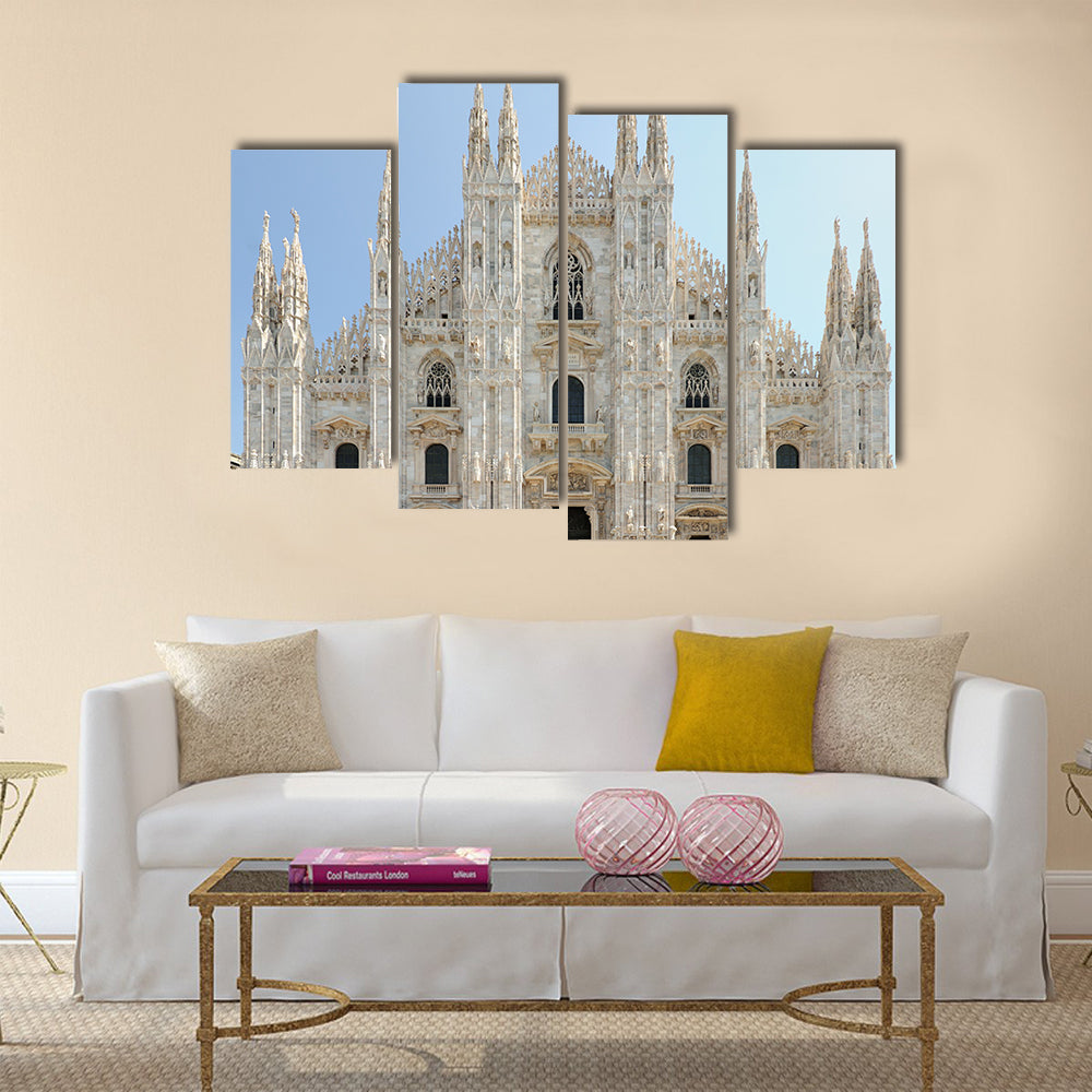 Facade of Milan Cathedral (Duomo), Lombardy, Italy Multi Panel Canvas Wall Art