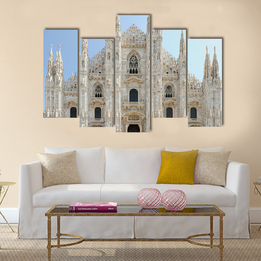 Facade of Milan Cathedral (Duomo), Lombardy, Italy Multi Panel Canvas Wall Art