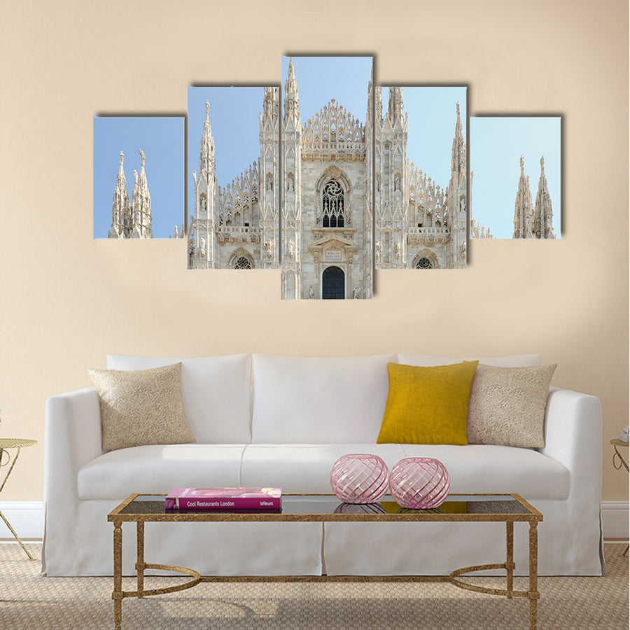 Facade of Milan Cathedral (Duomo), Lombardy, Italy Multi Panel Canvas Wall Art