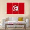 Vector image of the Tunisia waving flag Multi panel canvas wall art