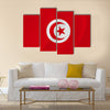 Vector image of the Tunisia waving flag Multi panel canvas wall art