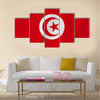 Vector image of the Tunisia waving flag Multi panel canvas wall art