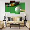 3d render of billiard balls and table board Multi panel canvas wall art