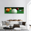 3d render of billiard balls and table  Panoramic Canvas Wall Art