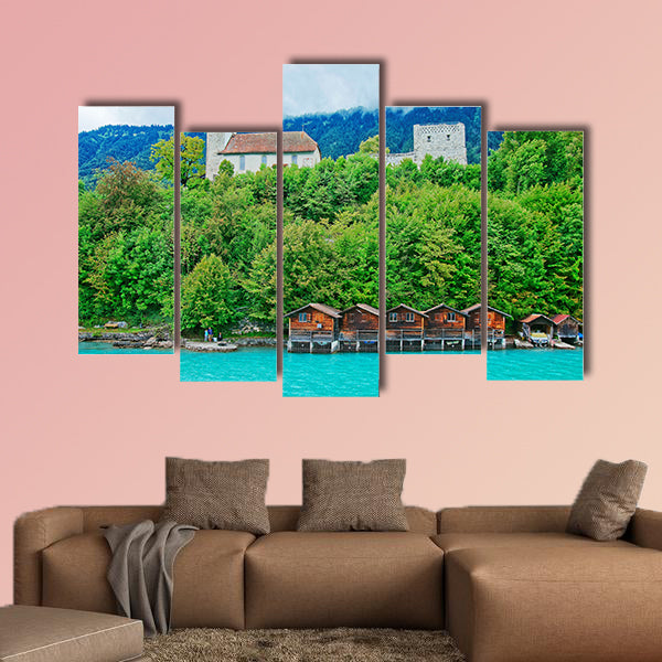 Parish Church at Lake Brienz and Brienzer Rothorn Mountain wall art