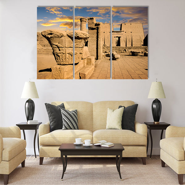 Temple of Edfu, Egypt Multi panel canvas wall art