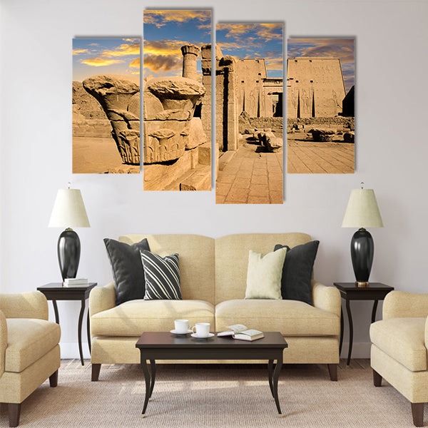 Temple of Edfu, Egypt Multi panel canvas wall art