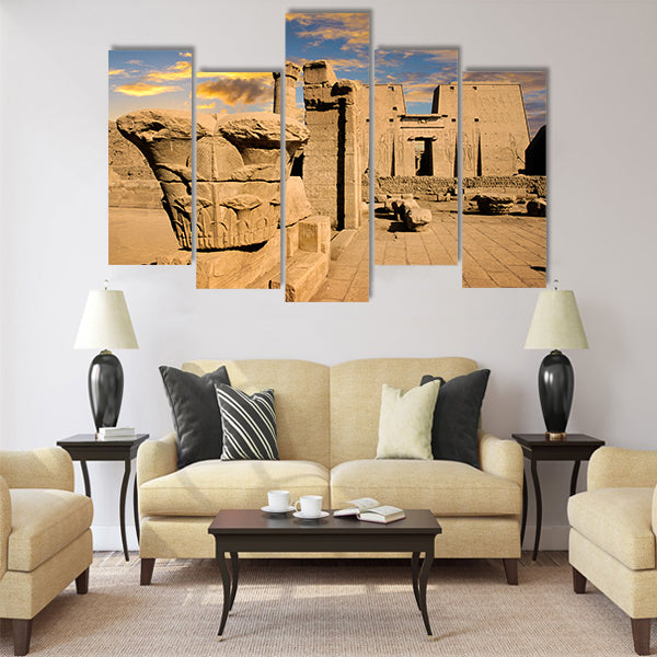 Temple of Edfu, Egypt Multi panel canvas wall art
