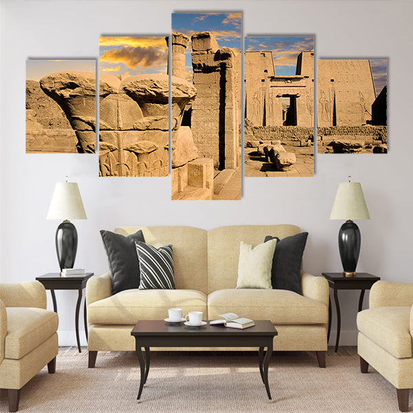 Temple of Edfu, Egypt Multi panel canvas wall art