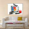 CCTV camera and DVR - digital video recorder Multi panel canvas wall art