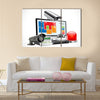 CCTV camera and DVR - digital video recorder Multi panel canvas wall art