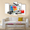 CCTV camera and DVR - digital video recorder Multi panel canvas wall art