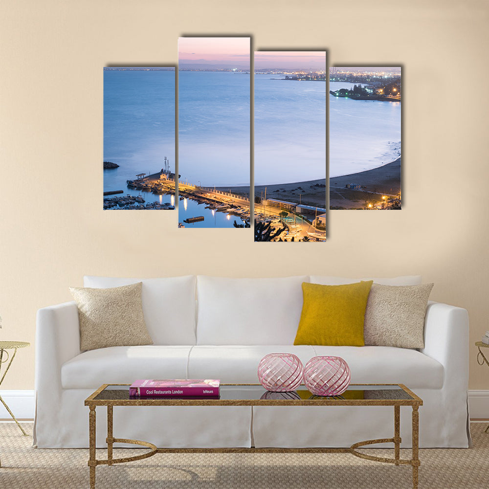 Port of Sidi Bou Said near Tunis Multi panel canvas wall art