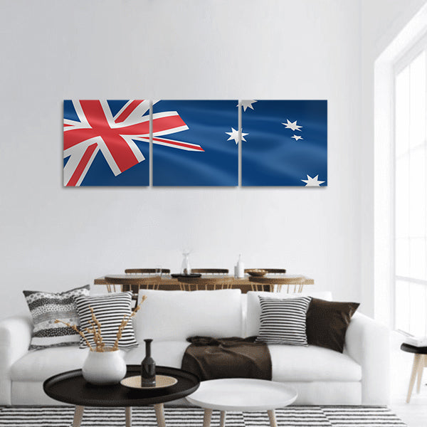 Australian flag in the wind Part of a series Panoramic Canvas Wall Art
