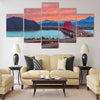 The sun set of Banghwa bridge Multi panel canvas wall art