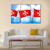 Malta knights flag, 3D rendering Multi Panel Canvas Wall Art