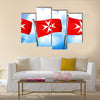 Malta knights flag, 3D rendering Multi Panel Canvas Wall Art