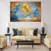 Vintage oklahoma flag Multi panel canvas wall art