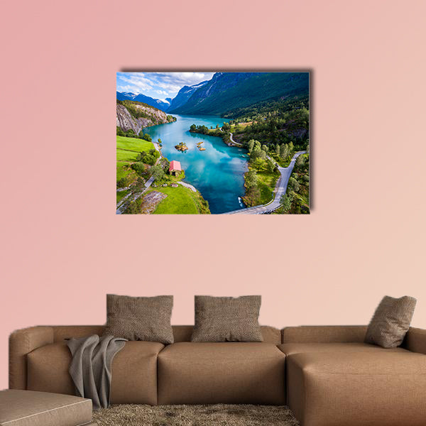 Beautiful Nature Norway natural landscape aerial multi panel canvas wall art