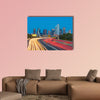 Dallas downtown skyline at twilight, Texas USA multi panel canvas wall art