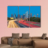 Dallas downtown skyline at twilight, Texas USA multi panel canvas wall art