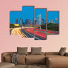 Dallas downtown skyline at twilight, Texas USA multi panel canvas wall art