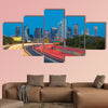 Dallas downtown skyline at twilight, Texas USA multi panel canvas wall art