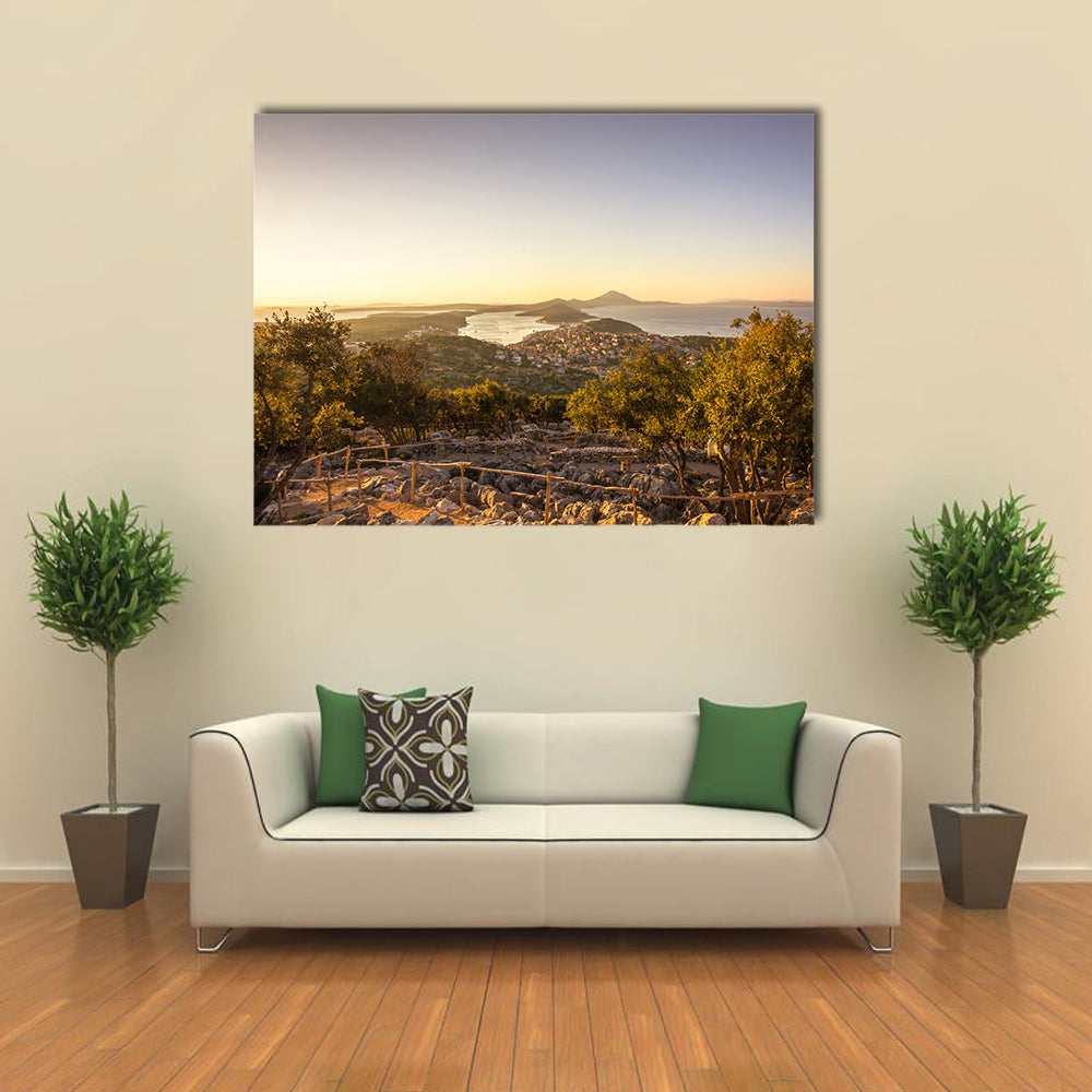 The Aerial Beauty Of The Mali Losinj, Croatia, Multi Panel Canvas Wall Art