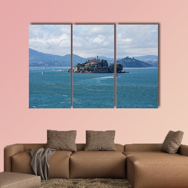 Alcatraz Island in San Francisco Bay multi panel canvas wall art