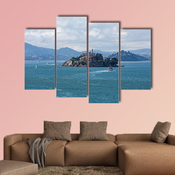 Alcatraz Island in San Francisco Bay multi panel canvas wall art