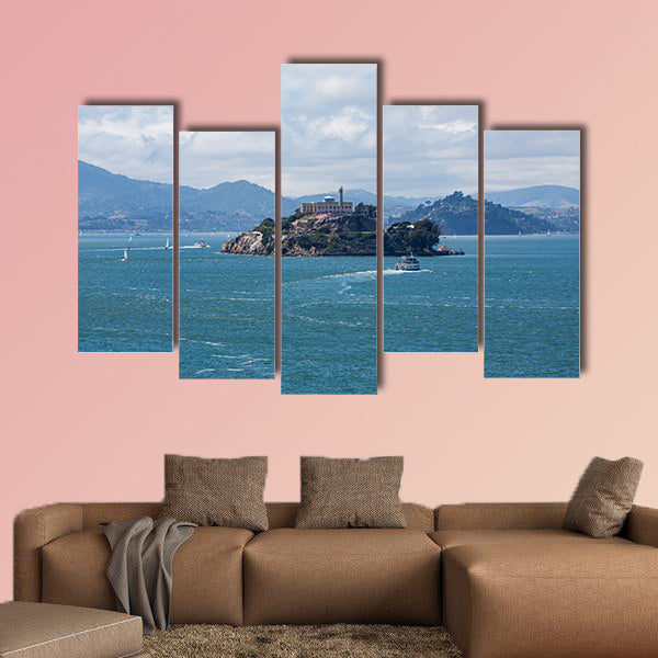 Alcatraz Island in San Francisco Bay multi panel canvas wall art