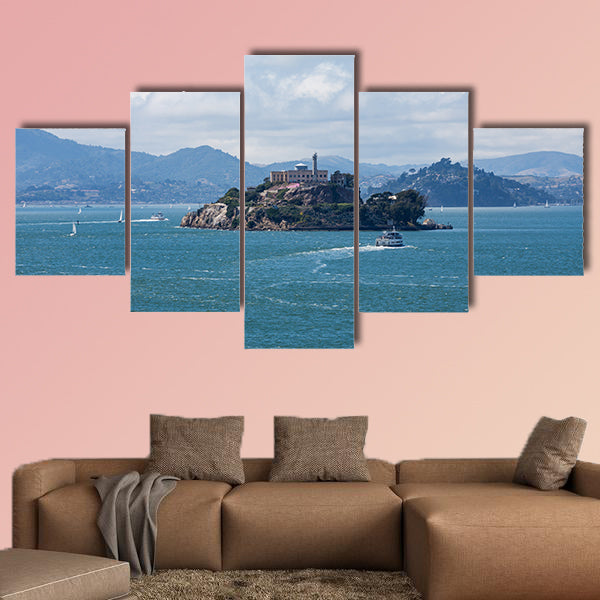Alcatraz Island in San Francisco Bay multi panel canvas wall art