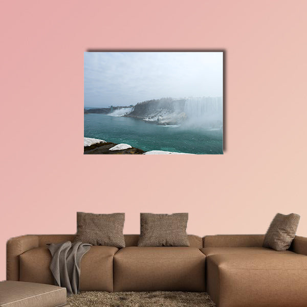 Niagara Falls in Winter-American Falls from Journey Behind wall art