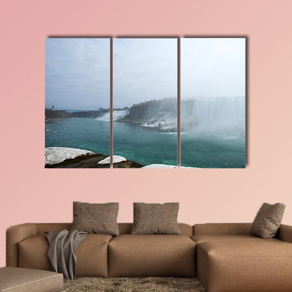 Niagara Falls in Winter-American Falls from Journey Behind wall art