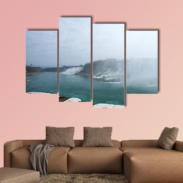 Niagara Falls in Winter-American Falls from Journey Behind wall art