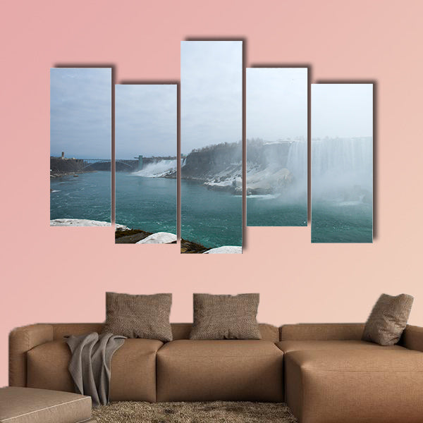 Niagara Falls in Winter-American Falls from Journey Behind wall art