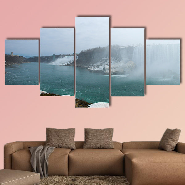 Niagara Falls in Winter-American Falls from Journey Behind wall art