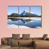 Reflection of Mount Rundle on Vermilion Lakes in winter wall art