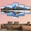 Reflection of Mount Rundle on Vermilion Lakes in winter wall art