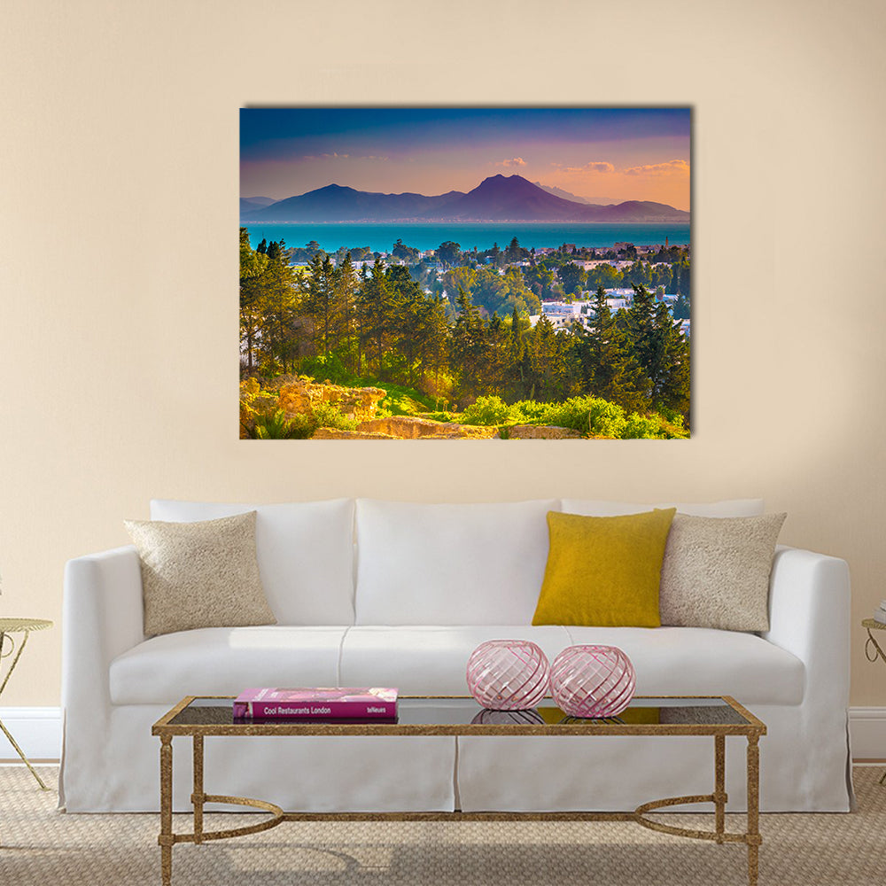 hill Byrsa with ancient remains of Carthage Multi panel canvas wall art