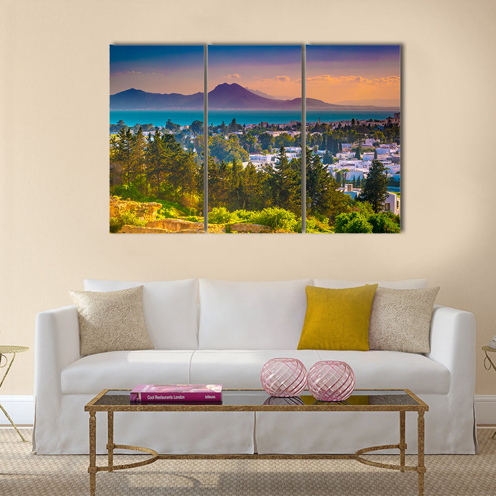 hill Byrsa with ancient remains of Carthage Multi panel canvas wall art
